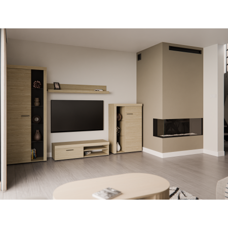 Meblościanka 270 cm Ramon dąb olejowany zestaw mebli do salonu